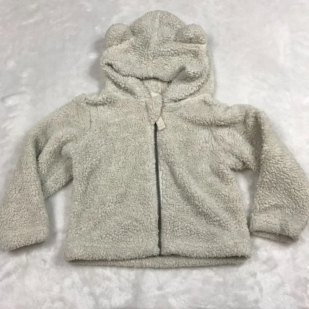 Hanna Andersson Fuzzy Fleece Hooded with Bear Ears Size‎ 60cm/US 3-6 Months